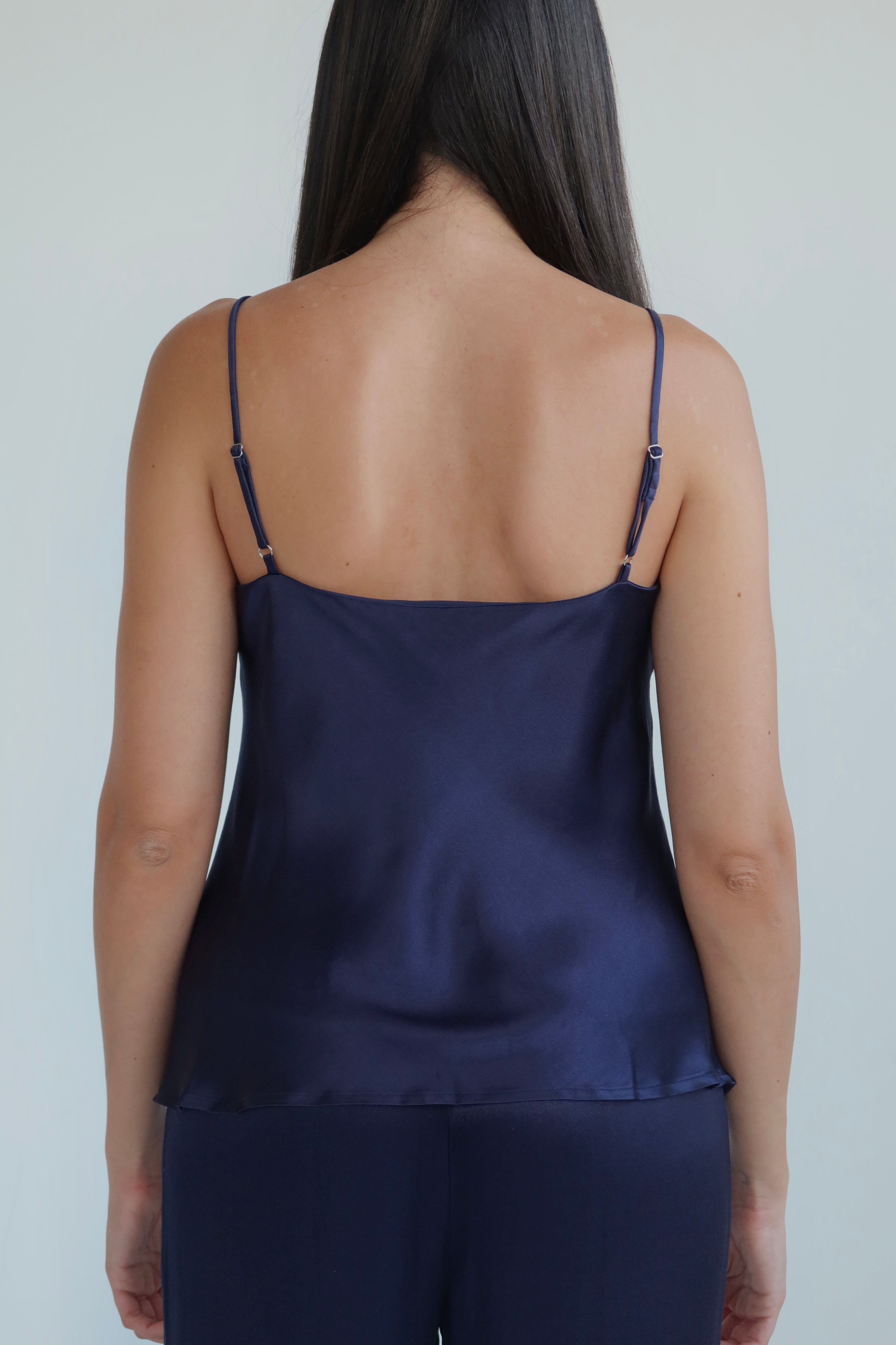 Satin slip camisole - navy