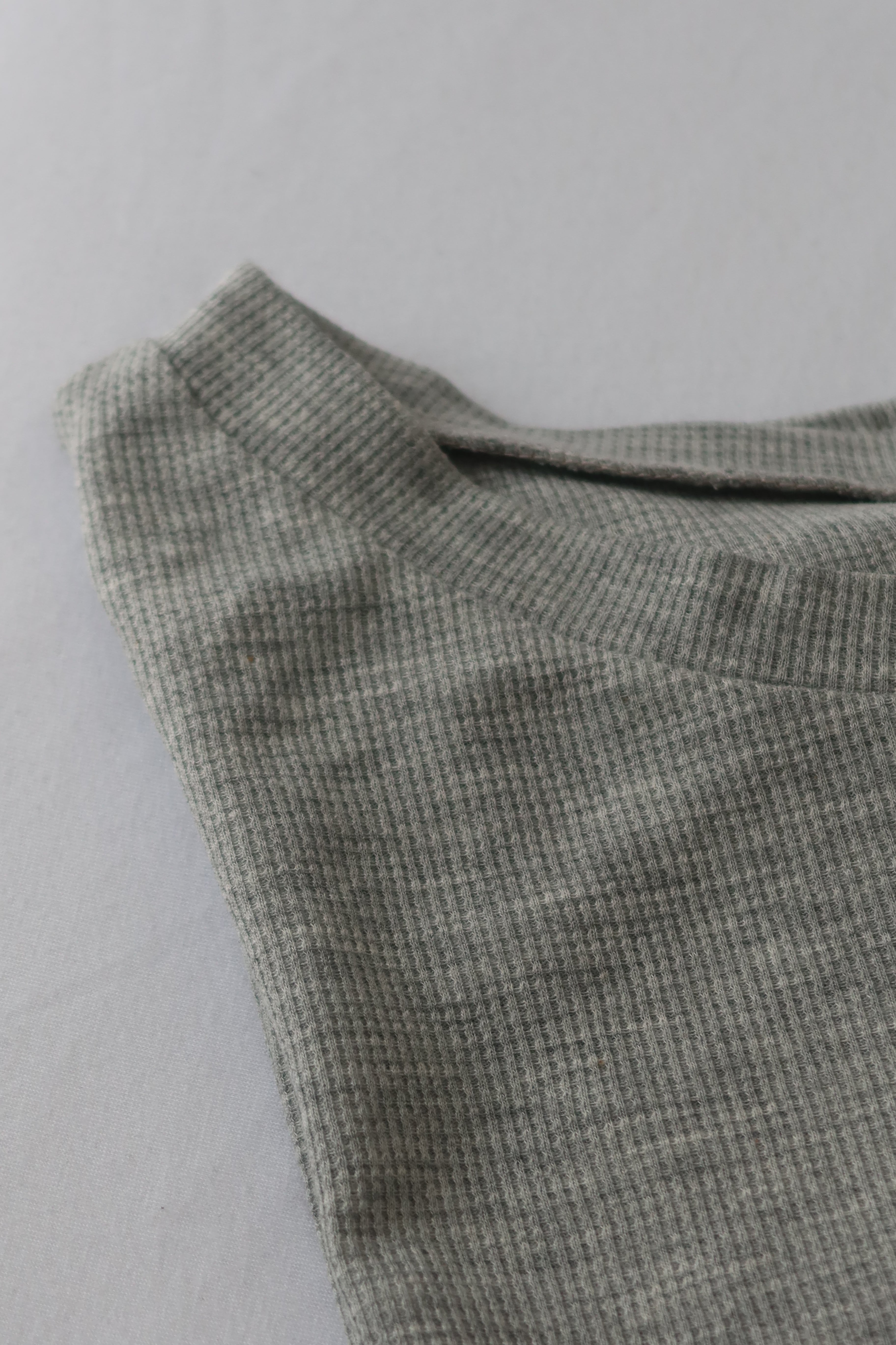 Waffle long sleeve T-shirt - gray