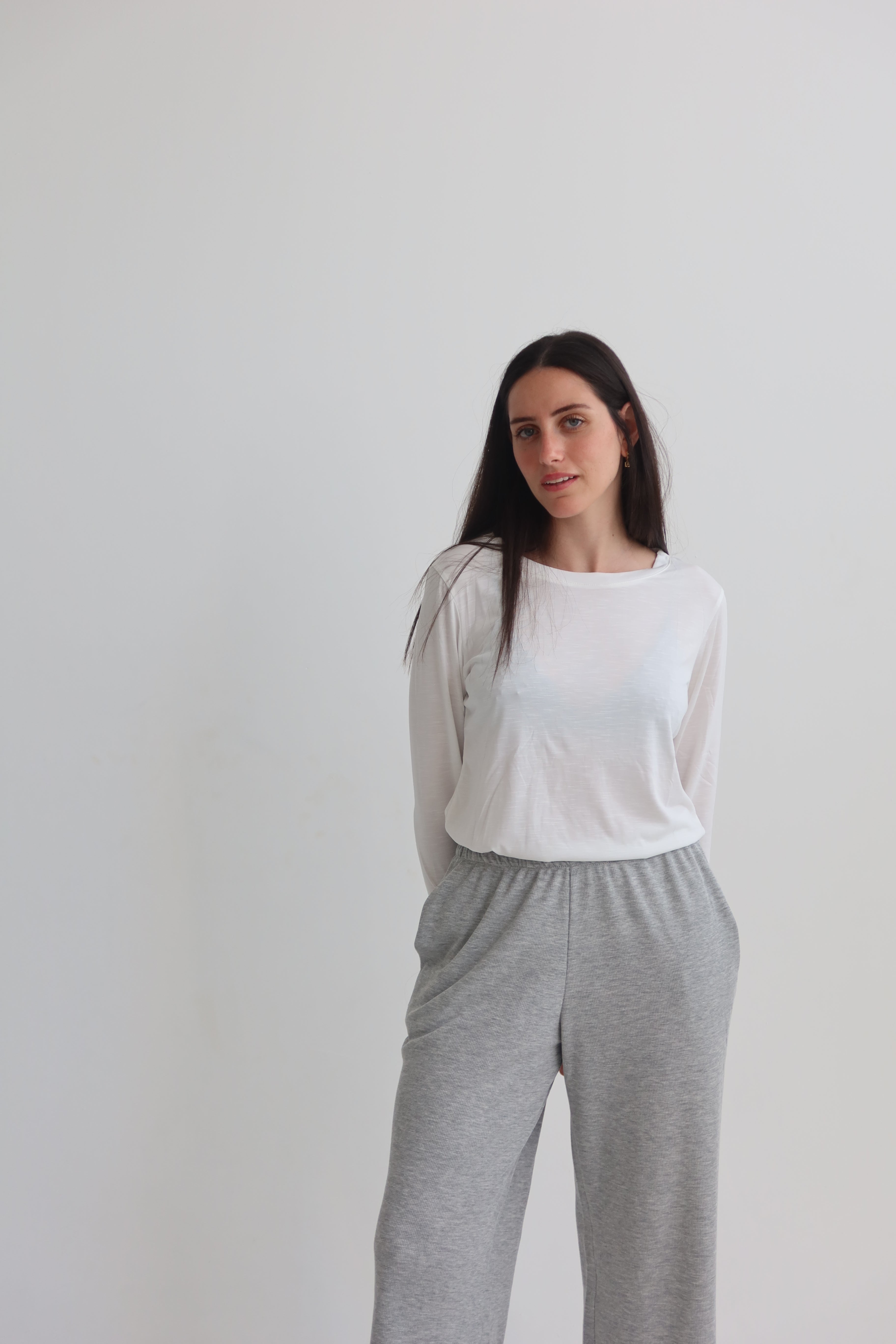 Super soft long sleeve T-shirt - white