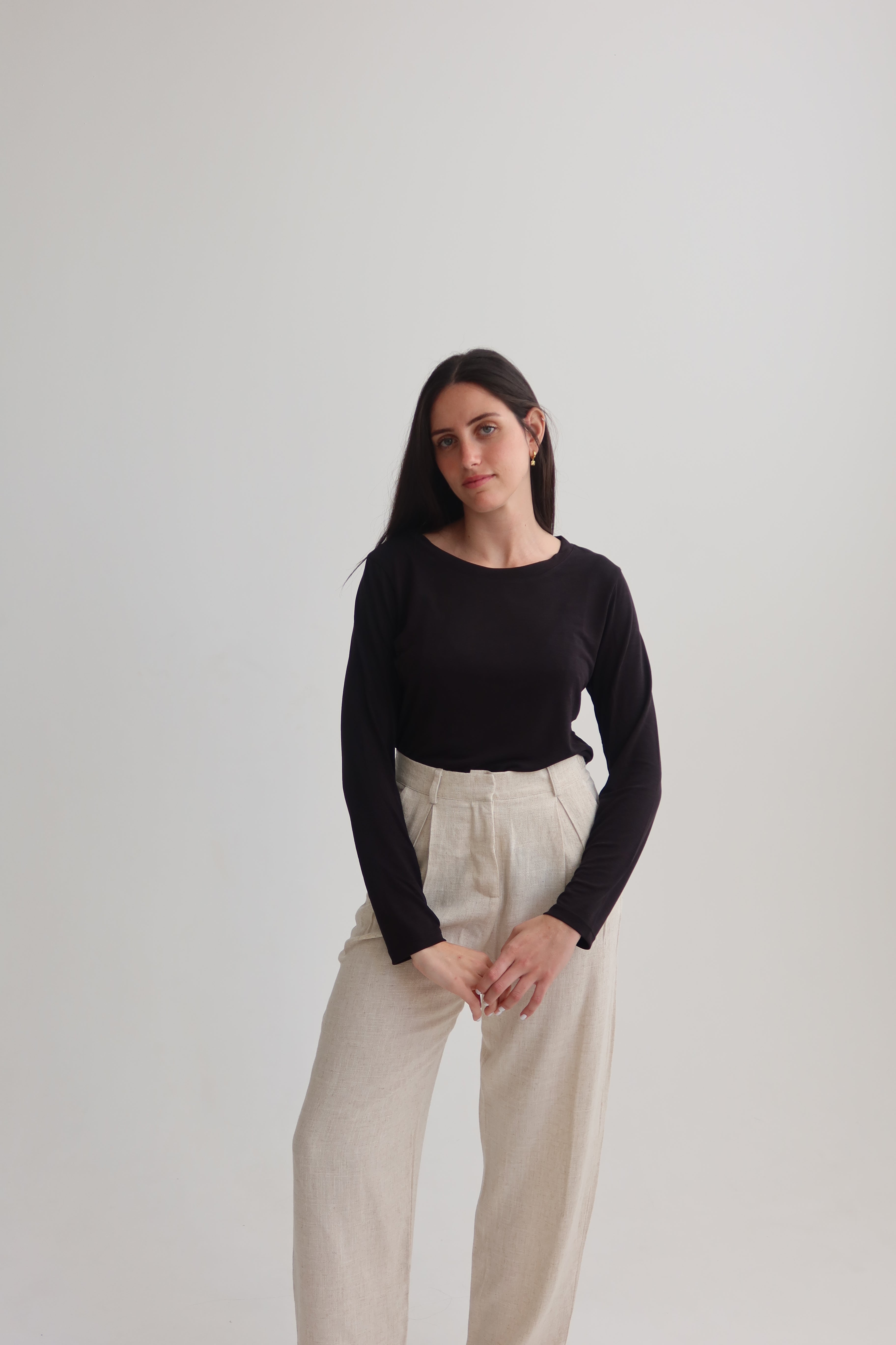 Super soft long sleeve T-shirt - black