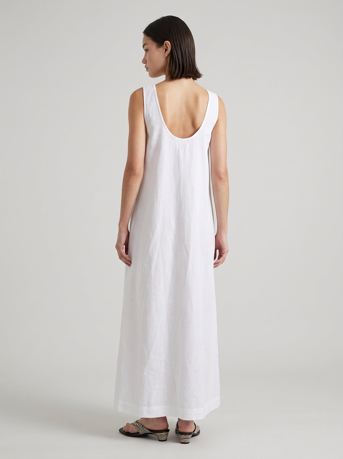 Linen Blend Relaxed Maxi Dress