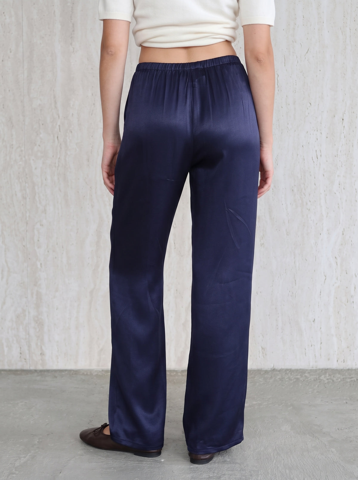 Satin full length pants