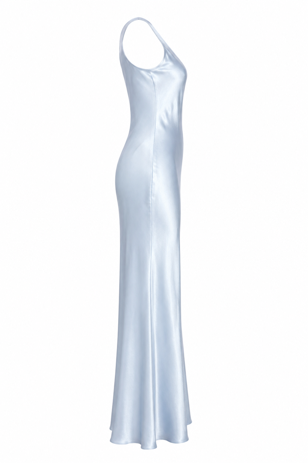 Satin Scoop Neck Maxi Dress