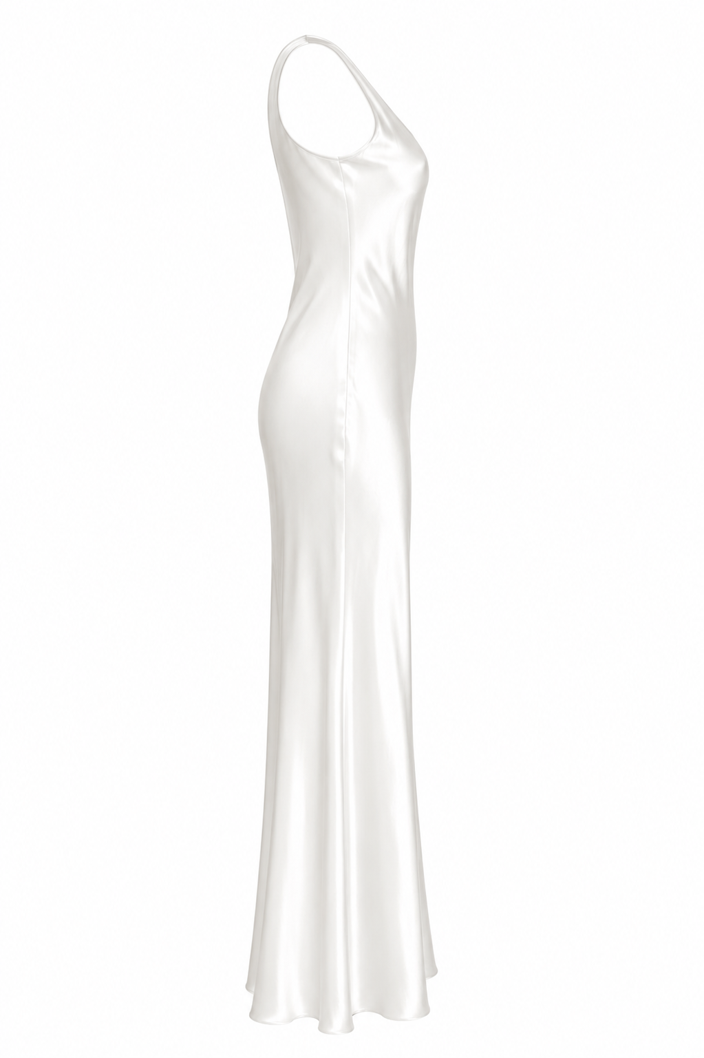 Satin Scoop Neck Maxi Dress