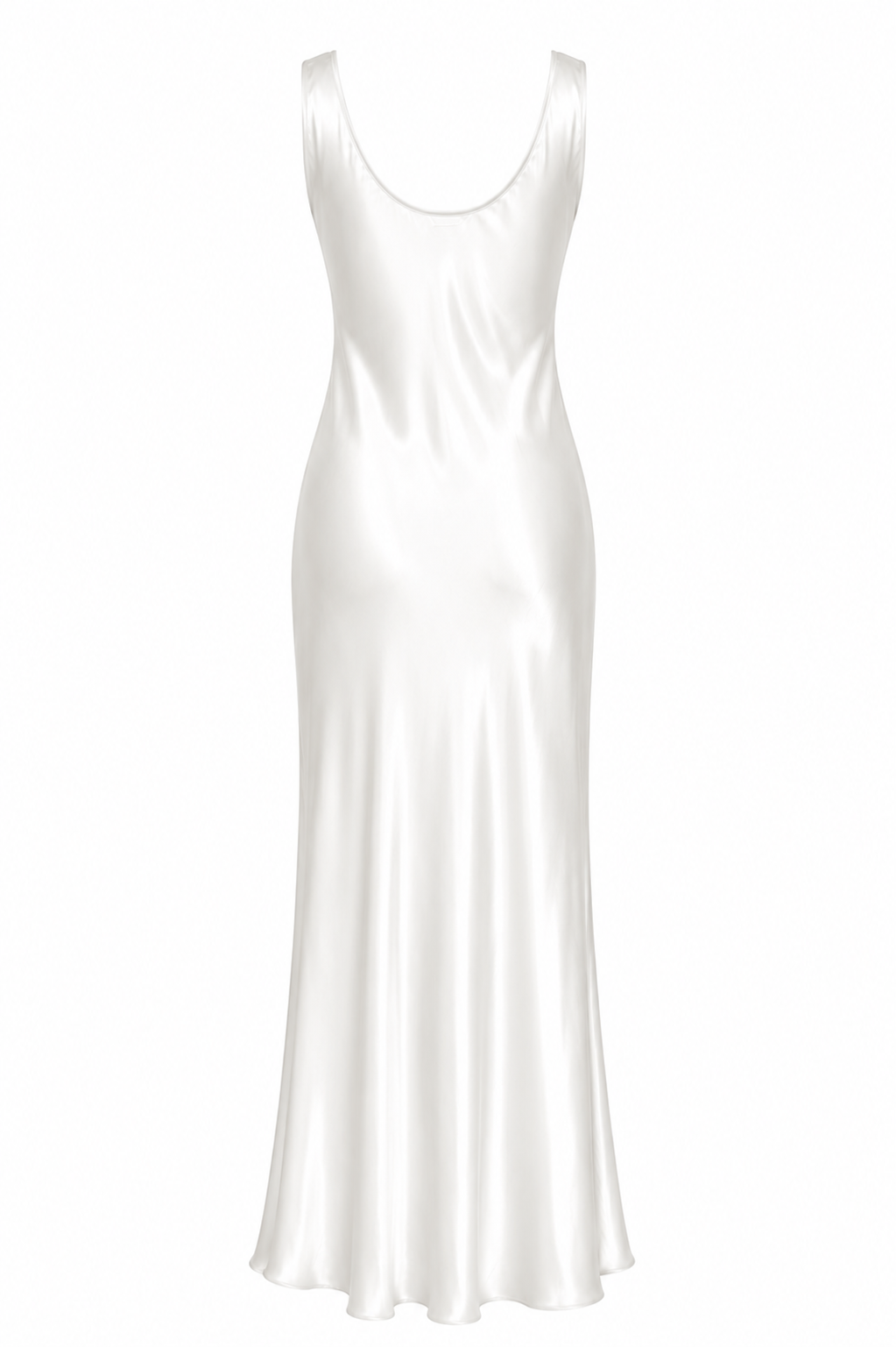 Satin Scoop Neck Maxi Dress