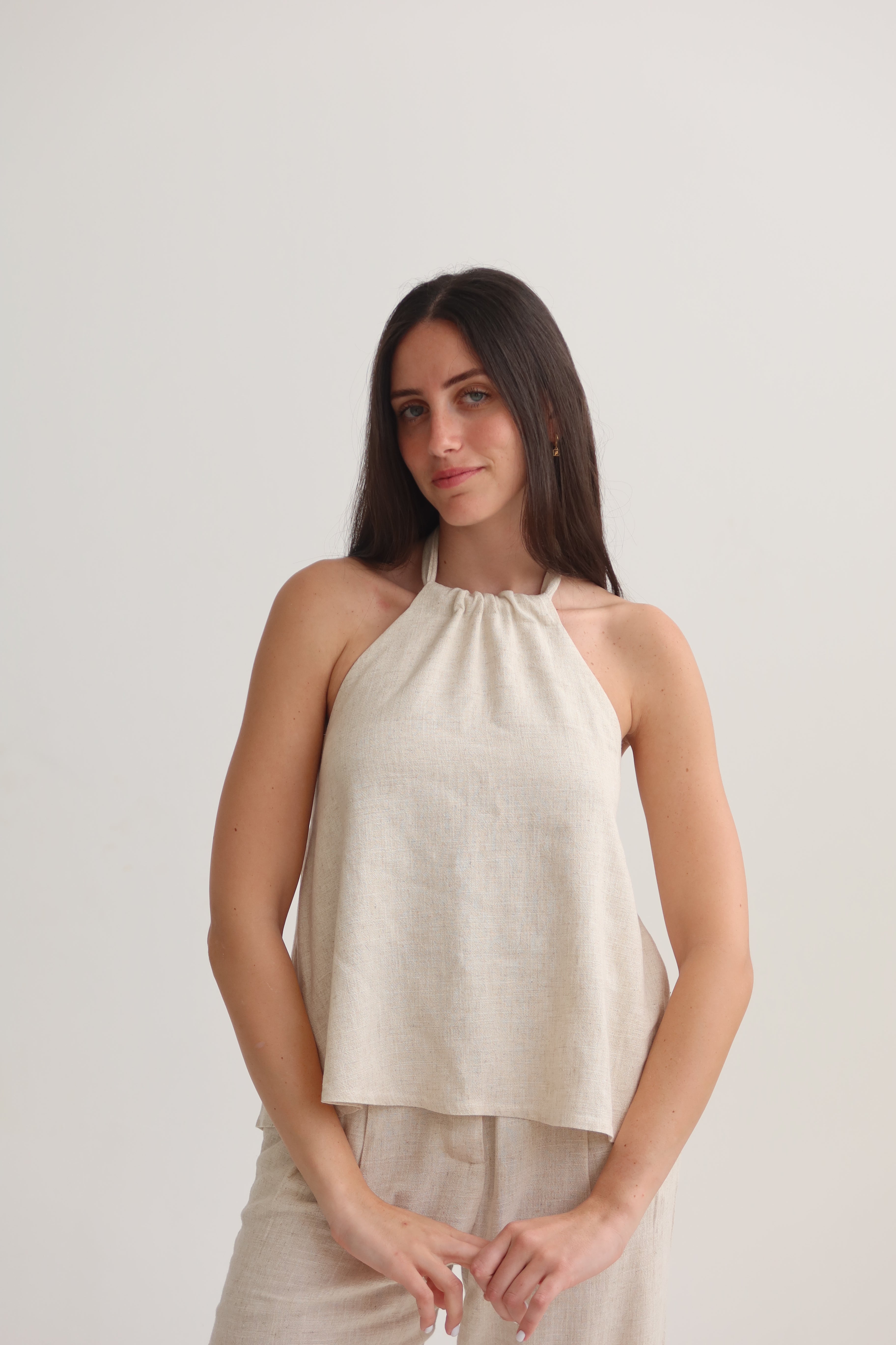 Stone collar tank top
