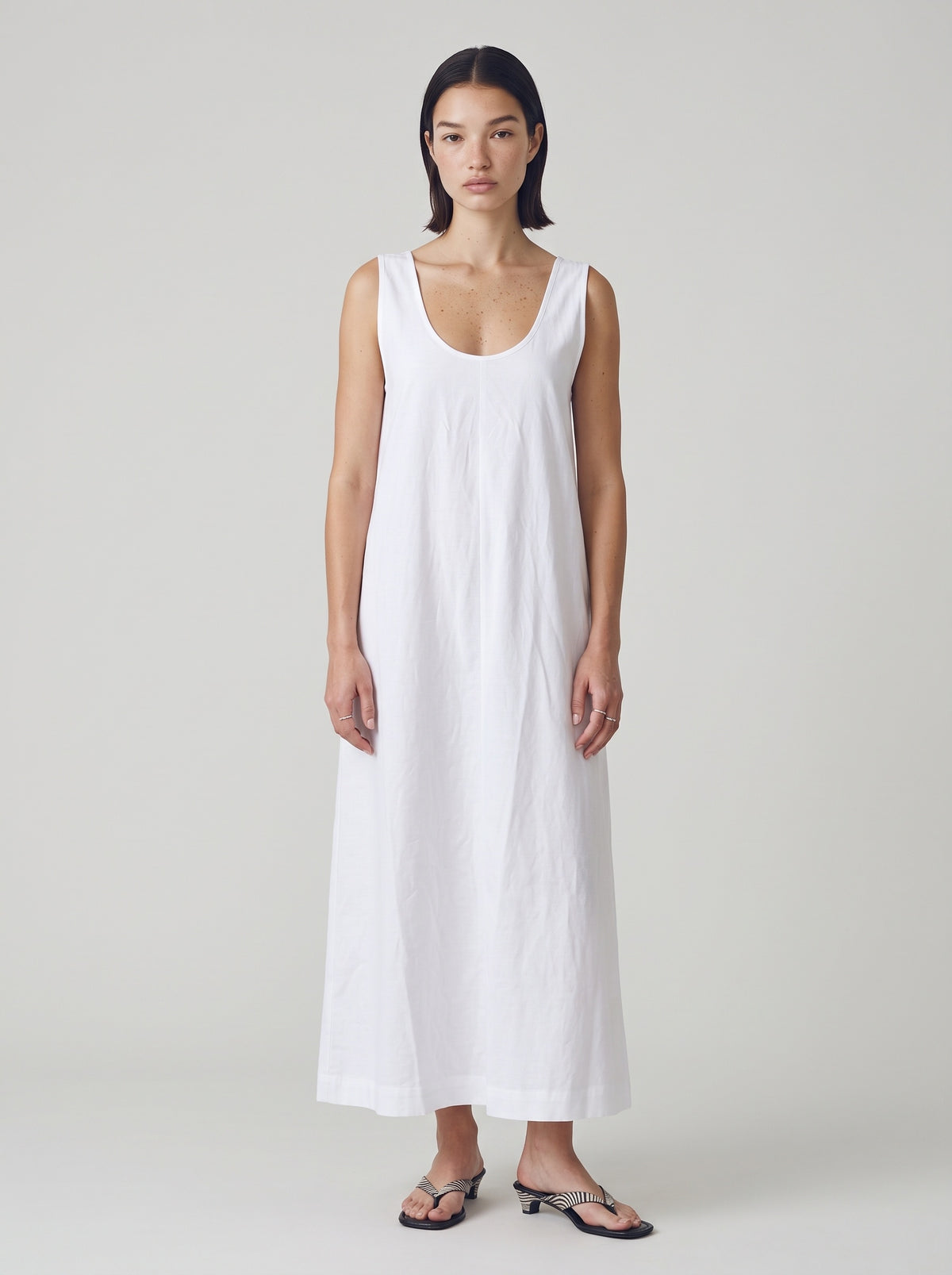Linen Blend Relaxed Maxi Dress