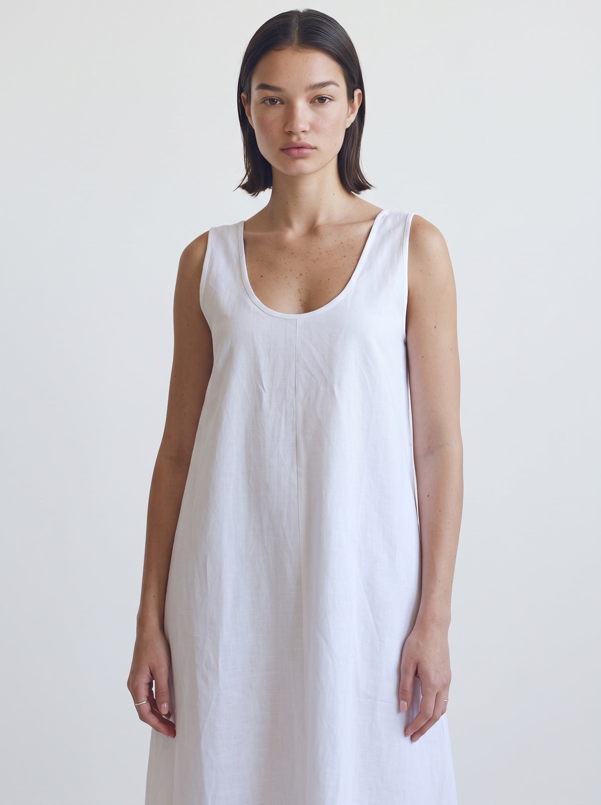 Linen Blend Relaxed Maxi Dress