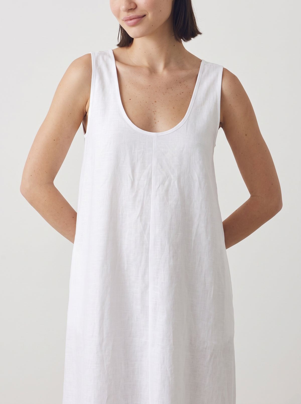 Linen Blend Relaxed Maxi Dress