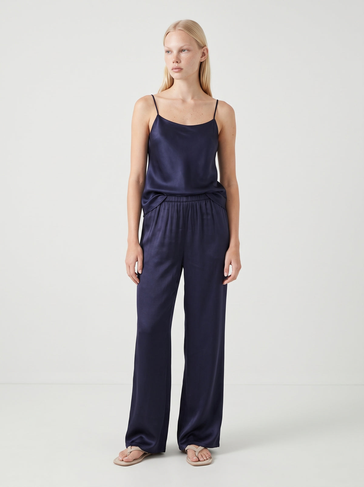 Satin full length pants