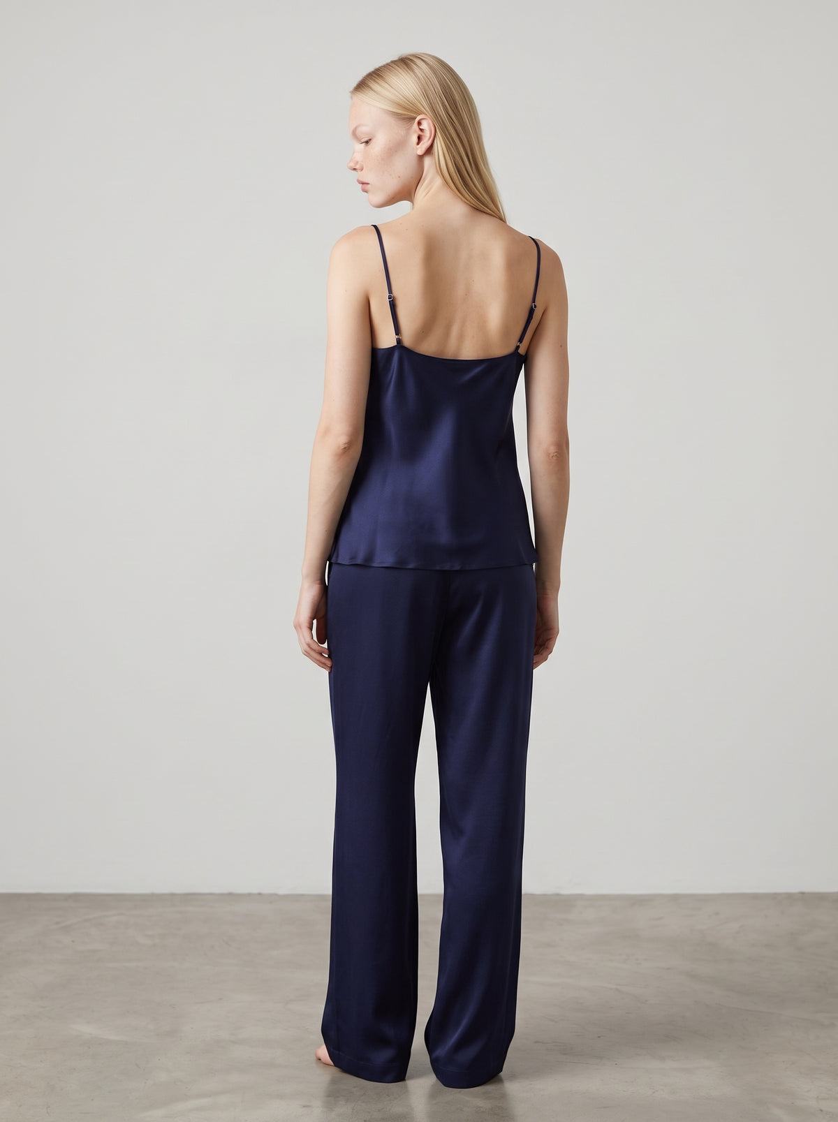 Satin full length pants