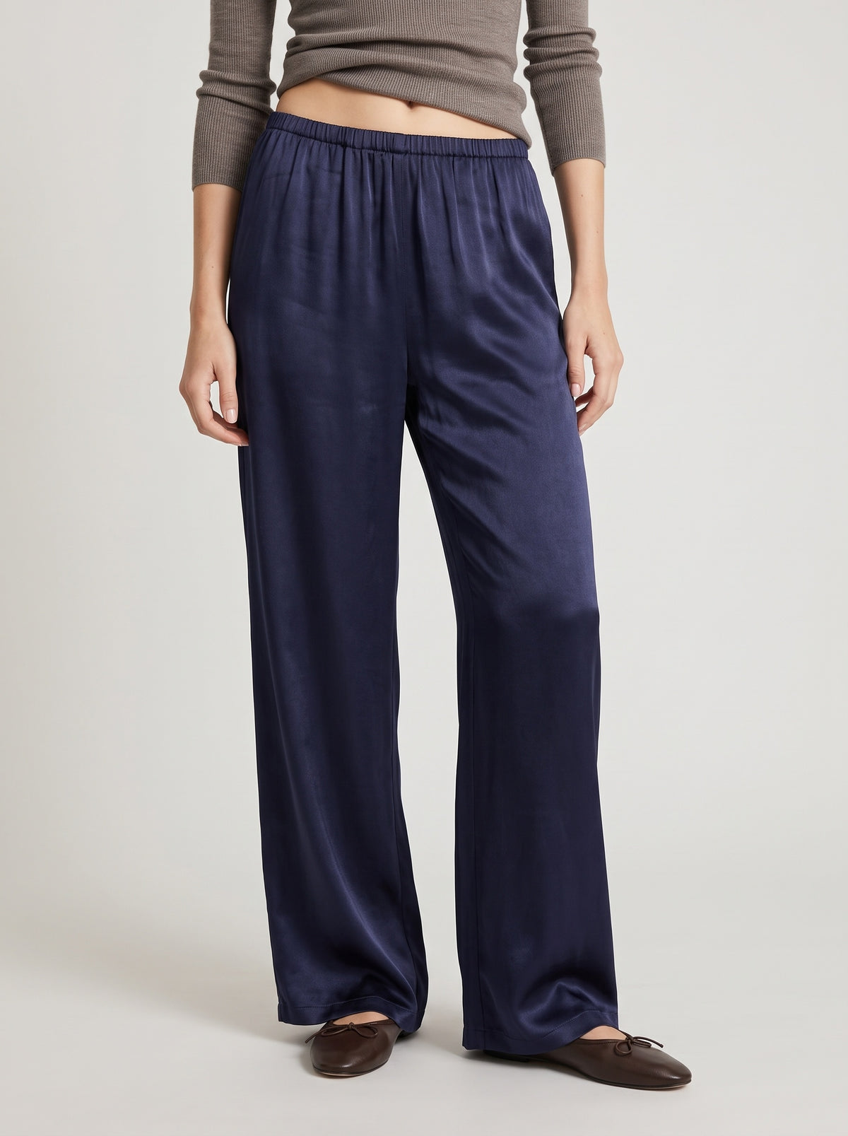 Satin full length pants