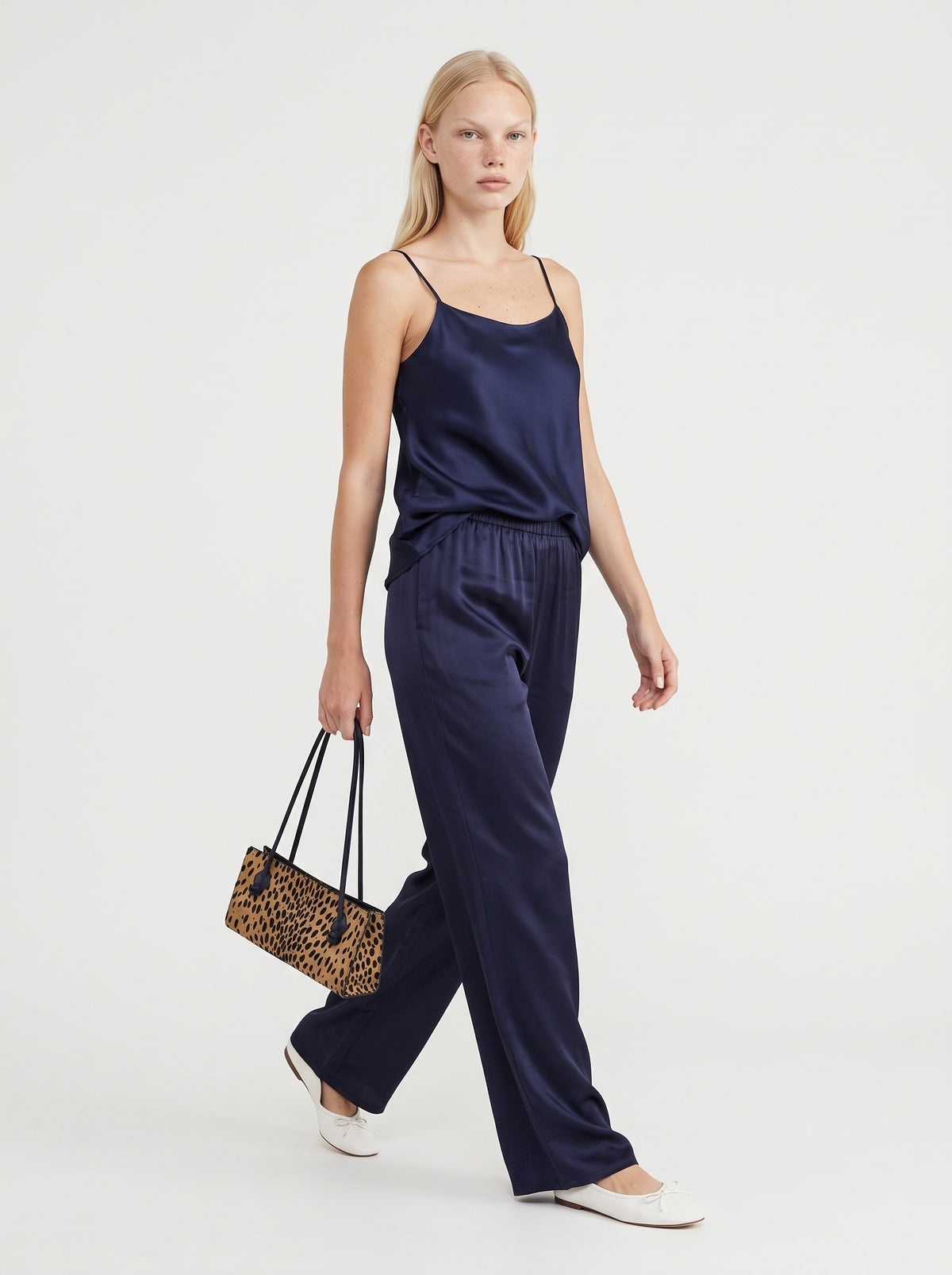 Satin full length pants