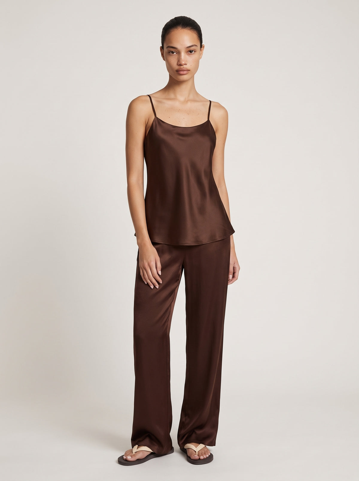 Satin full length pants
