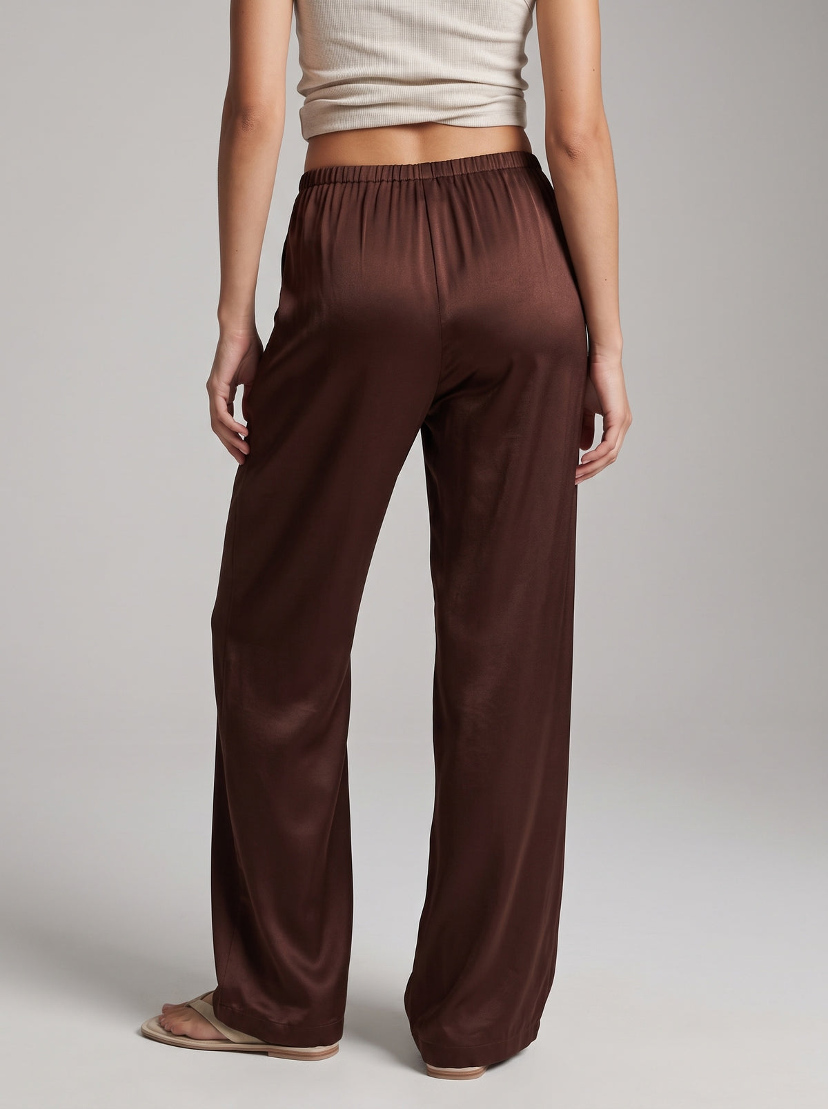Satin full length pants