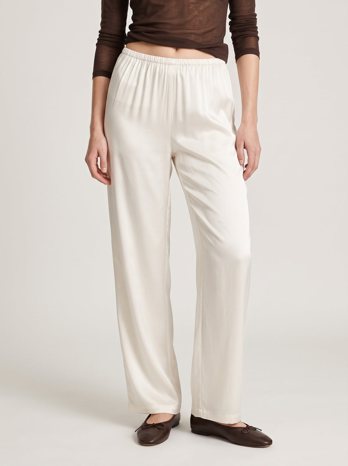 Satin full length pants