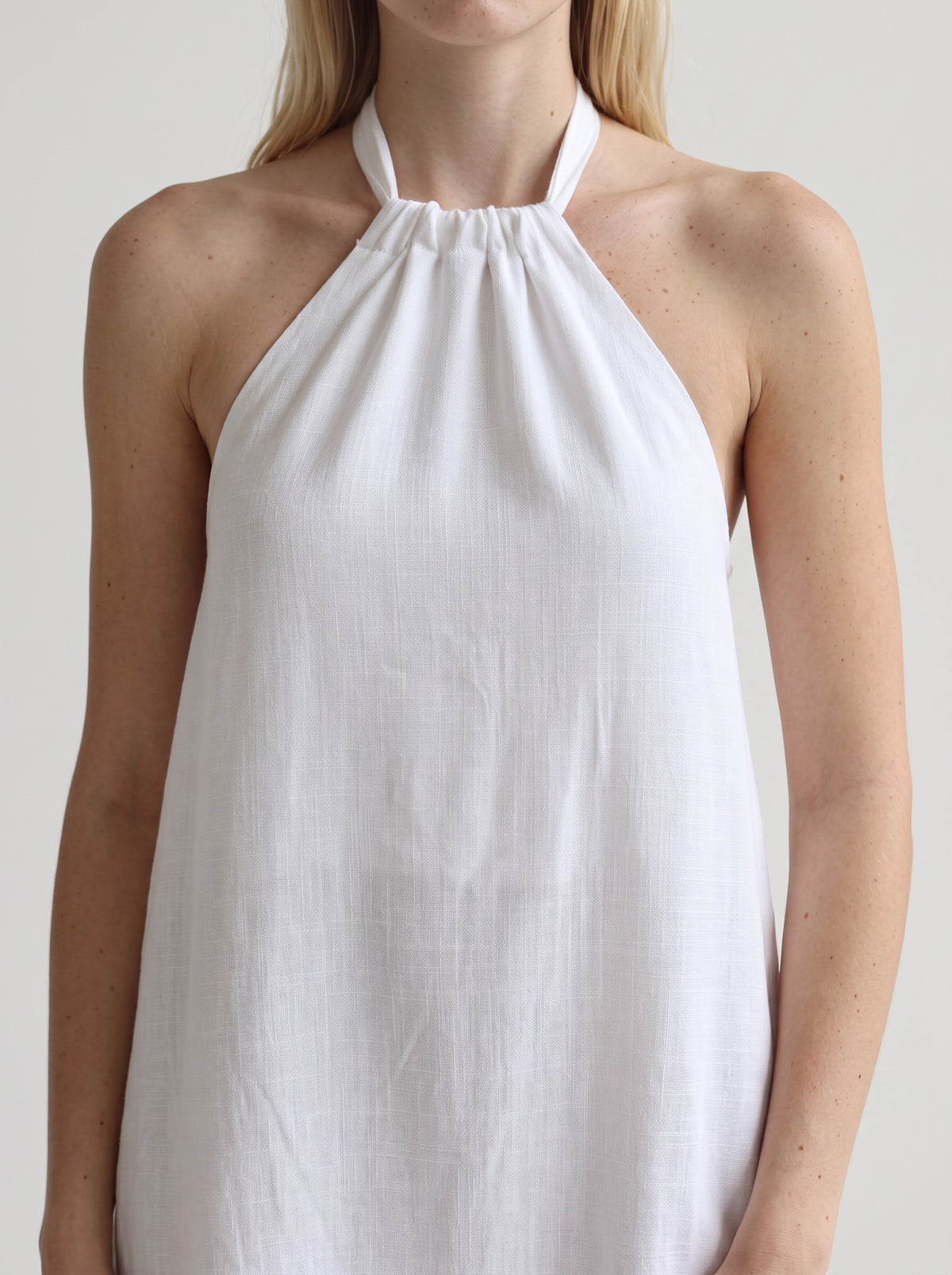 Collar open back maxi dress