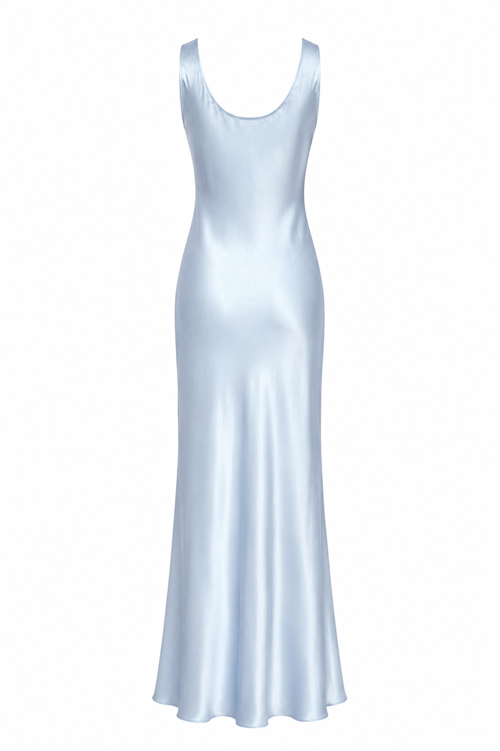 Satin Scoop Neck Maxi Dress
