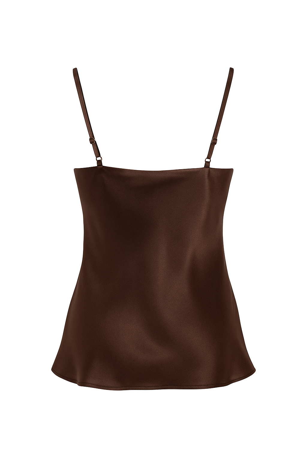 Satin slip camisole - dark brown