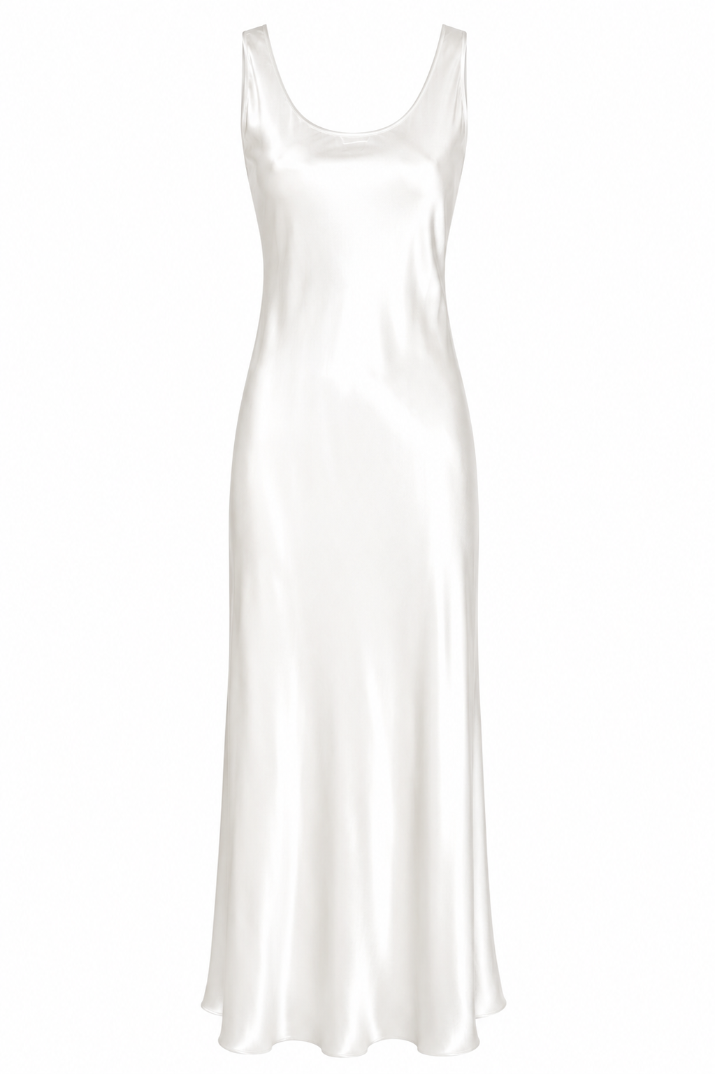 Satin Scoop Neck Maxi Dress