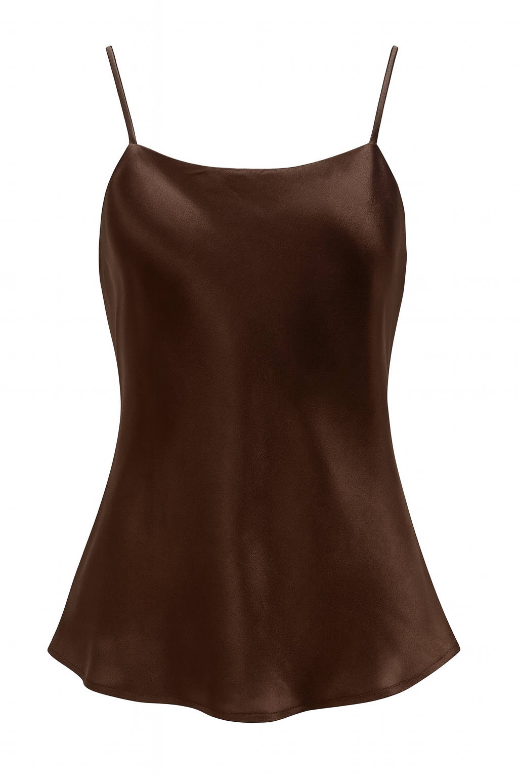 Satin slip camisole - dark brown